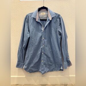 Ted Baker Endurance mens long-sleeve button up w/ checkered pattern & flip cuff